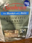 Vtg 98 Sunbeam Full Size Ivory Automatic Heated Electric Blanket With A Brain