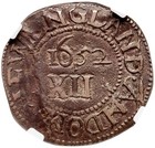 1652 N-5 R-2 Ngc Au 50 In Bot Oak Tree Shilling Massachusetts Colonial Coin