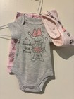 Nwot Disney Baby Minnie Mouse Bodysuit   Leggings Outfit - Newborn  nb 