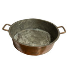 Vintage Mid Century Hammered Copper Pot Tin Lined 13 25  Country Kitchen