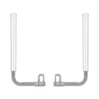 Boat Trailer Guide Ons 40    48    Adjustable Galvanized Steel W White Pvc Poles