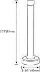 Door Stop  4 Inch Long Stopper Wall Mounted  4 Inch  Brushed Nickel 