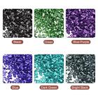 6 Colors Crushed Glass Chips 1-4mm Irregular Glitter Metallic Glass For Diy