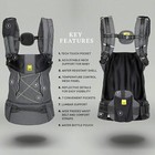 L  ll  baby 6-in-1 Pursuit All Seasons Ergonomic Baby And Child Carrier - Graphite