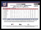 Darren Baker Rc Team Set Variation 2025 Topps Wsh-8 Washington Nationals