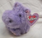 Vintage 1994 Puffkins Purple Henrietta Hippo 4  Plush Stuffed Animal Toy New