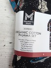 Mm Toddler   Boys 4-piece Organic Cotton Pajama Set Black Space   Stripes Sz 8