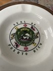 Vintage 1970 Caribe China Seal Of Puerto Rico Ashtray 5 5    Across Wooden Base
