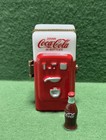 1999 Coca-cola Trinket Box Porcelain Hinged Vending Machine With Bottle