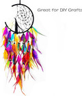 100pcs Saddle Hackle Rooster Feather For Crafts  5-7 Inch Natural