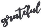 Grateful Word Art Sign Home Kitchen Decor Wall Hanging Cursive Script Typography