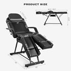 Black Massage Table Facial Bed Tattoo Spa Beauty Chair Pedicure Split Leg W tray