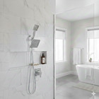 Bathroom 2 In 1 Rain Shower Head   Handheld Shower System 3-way Diverter Chrome