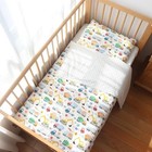 100  Cotton Crib Bedding Set For Baby Boys Girls 3 Pcs Baby Bed Linen Include 