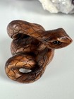 Rare Snake Netsuke Signed Masaaki Japanese Boxwood Carving Antique