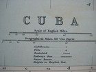 Original 1892 Map Cuba Jamaica Havana Kingston Lesser Antilles Puerto Rico Nevis