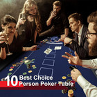 10 Player Poker Table Foldable  84  Portable Casino Leisure Texas Holdem Table  