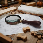 Antique Heavy Wood Magnifying Glass Solid Vintage Magnifier    Premium Gift