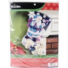 Bucilla Felt Applique Christmas Stocking Kit Arctic Santa 18 Inch
