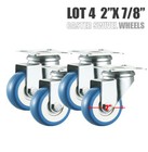 Heavy Duty Lot 4 2  Swivel Caster Wheels Rubber Base With Top Plate   Bearing