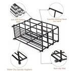 Stainless Steel Toothbrush And Toothpaste Holder For Bathroom     7-slot Black    