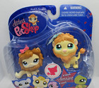 2009 Littlest Pet Shop Lps  1004 Lion  1005 Cat Shorthair Sassiest Pet Pairs Mip