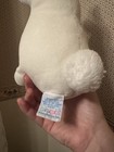 Eden White Pat The Bunny White Plush Rabbit 11    Stuffed Animal Blue Ribbon Bow