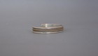 Vintage Navajo Sterling Silver With 12 Kt gf Gold Bracelet   3 8  Band - Size 7 
