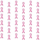 6 Pieces Pink Ribbon Hanging Decorations - Breast Cancer Awareness Themed 