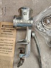 Vintage Climax No 1551 Cast Iron Food Chopper Meat Grinder W Box Plates