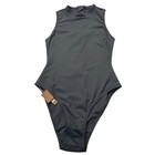 Skims Swim Sleeveless One Piece Gunmetal Womens Small