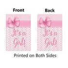 It s A Girl Garden Flag Pink Baby Shower Birth Announcement Decorations For G   