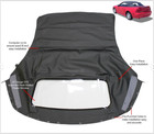 Convertible Soft Top For 1994-2004 Ford Mustang W dot Plastic Window Vinyl Black