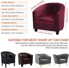Stretch Tub Chair Slipcover 2-piece Barrel Club Chair Covers With Cushion Cover