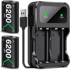 2 Pack 6200mwh Xbox Controller Rechargeable Battery Pack  For Xbox One series X