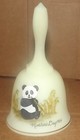 Fenton Mother s Day Custard Uranium Vaseline Glass Hand Painted Bell 1984