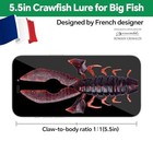 5 5  Large Battle Crawfish Lures Designed In French For Big Bass Fishing  Rgb