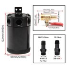 Universal 150ml Car Oil Catch Can Kit Reservoir Tank  Compact Baffled 3-port    