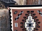 Wonderful Vintage Two Grey Hills Navajo Rug 59  X 37 