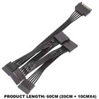 15pin Sata 1 Male To 5 Female Splitter Hard Drive Hdd Ssd Power Adapter Cable