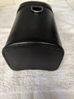 Vintage 2 Flask Bar Travel Set Black Faux Leather Carrying Case