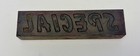 Vtg Wood Metal Letterpress Print Block Stamp   special   5   5 8 Inch Long