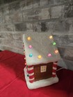 Christmas Gingerbread House W Lights   Ceramic 7 25  High X 5 5  Wide