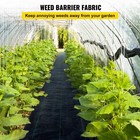 Vevor 6x300 Ft Heavy Duty Pp Woven Weed Barrier Landscape Ground Cover 2 4oz