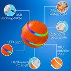 Peppy Pet Ball For Dogs Automatic Moving Interactive Toys With Led Flash Gift