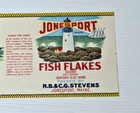 Jonesport Brand Fish Flakes Can Label