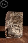 Early Footwear Tin Figural Match Safe