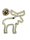 Moose Cookie Cutter Lapel Pin Brooch Signed By Artist