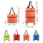 2 In 1 Lightweight Collapsible Shopping Cart folding Bag Cart Green 