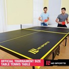 Official Size Indoor Tennis Ping Pong Table 2 Paddles Balls Black Yellow New